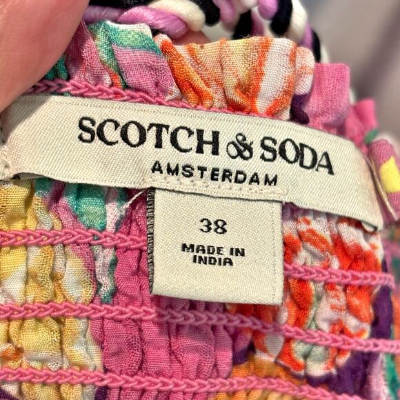 Scotch & Soda Novelty Citrus Print Midi Dress - size 38 (Medium) - Picture 8 of 8